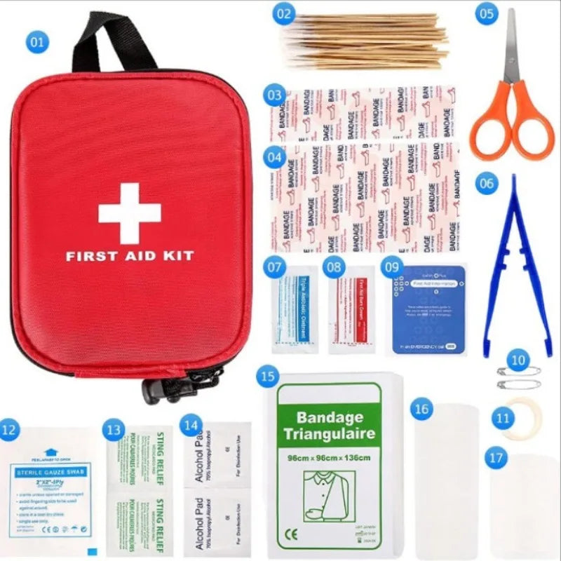 Portable Emergency First Aid Kit – Medical Bag for Home, Travel, Camping & Survival